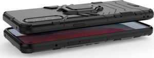 Hurtel Ring Armor pancerne hybrydowe etui pokrowiec + magnetyczny uchwyt Oppo Reno3 Pro czarny 3