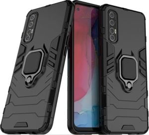 Hurtel Ring Armor pancerne hybrydowe etui pokrowiec + magnetyczny uchwyt Oppo Reno3 Pro czarny 9