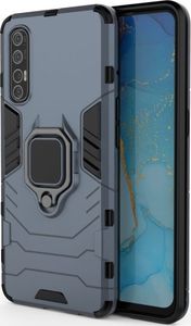 Hurtel Ring Armor pancerne hybrydowe etui pokrowiec + magnetyczny uchwyt Oppo Reno3 Pro niebieski 19