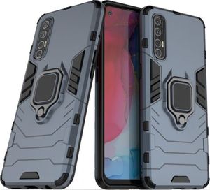 Hurtel Ring Armor pancerne hybrydowe etui pokrowiec + magnetyczny uchwyt Oppo Reno3 Pro niebieski 8