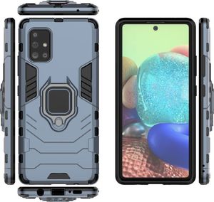Hurtel Ring Armor pancerne hybrydowe etui pokrowiec + magnetyczny uchwyt Samsung Galaxy A71 5G niebieski 15