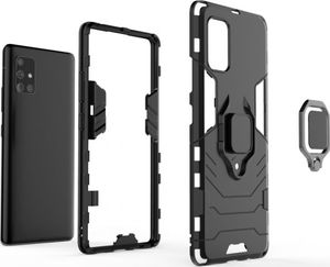 Hurtel Ring Armor pancerne hybrydowe etui pokrowiec + magnetyczny uchwyt Samsung Galaxy A71 5G niebieski 7