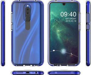 Hurtel Spring Case pokrowiec żelowe etui z kolorową ramką do Huawei Mate 20 Lite ciemnoniebieski 4