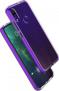 Hurtel Spring Case pokrowiec żelowe etui z kolorową ramką do Huawei P Smart 2019 czarny 2