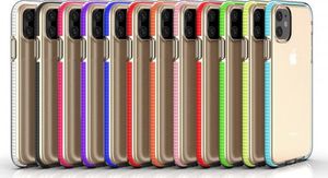 Hurtel Spring Case pokrowiec żelowe etui z kolorową ramką do iPhone 11 ciemnoniebieski 6