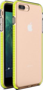 Hurtel Spring Case pokrowiec żelowe etui z kolorową ramką do iPhone 8 Plus / iPhone 7 Plus żółty 6