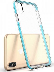 Hurtel Spring Case pokrowiec żelowe etui z kolorową ramką do iPhone XS / iPhone X jasnoniebieski 4