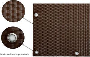TechnoRattan Osłona Balkonowa oczkowana z TECHNORATTANU na WYMIAR (0,05m2) - Brąz Orzech RD01 2