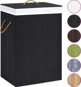 Kosz na pranie vidaXL 72L czarny (320745) 2