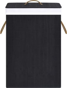Kosz na pranie vidaXL 72L czarny (320745) 4