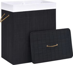 Kosz na pranie vidaXL 100L czarny (320746) 3