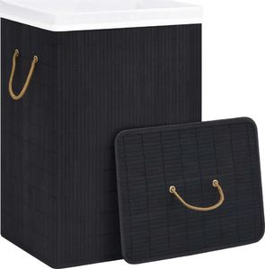 Kosz na pranie vidaXL czarny (320757) 3