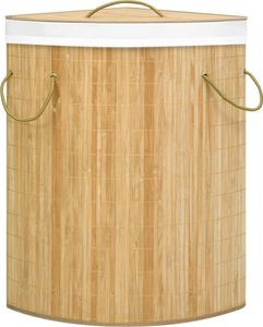 Kosz na pranie vidaXL 60L brązowy (320759) 3