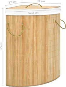 Kosz na pranie vidaXL 60L brązowy (320759) 7