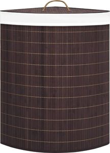 Kosz na pranie vidaXL 60L brązowy (320760) 3