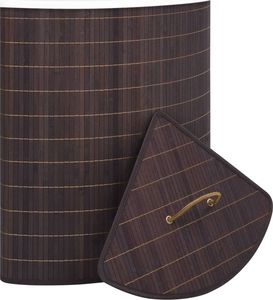 Kosz na pranie vidaXL 60L brązowy (320760) 4