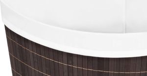 Kosz na pranie vidaXL 60L brązowy (320760) 6