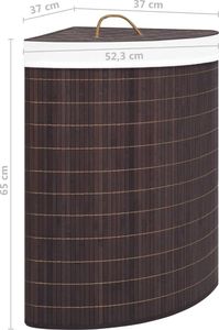 Kosz na pranie vidaXL 60L brązowy (320760) 8
