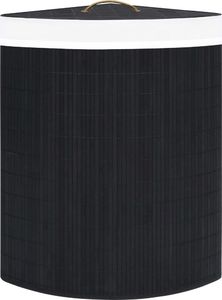 Kosz na pranie vidaXL 60L czarny (320762) 4