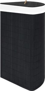 Kosz na pranie vidaXL 60L czarny (320762) 5