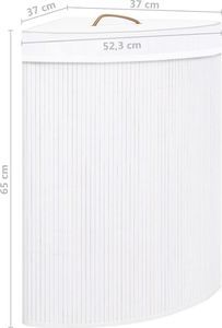 Kosz na pranie vidaXL 60L biały (320763) 8