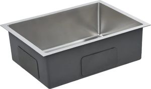 Zlewozmywak vidaXL Ręcznie robiony  kuchenny z sitkiem, stal nierdzewna 4