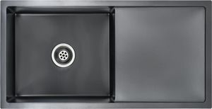 Zlewozmywak vidaXL Ręcznie robiony  kuchenny, sitko, czarny, stal nierdzewna 2