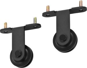 vidaXL System do montażu drzwi przesuwnych, 200 cm, stal, czarny 4