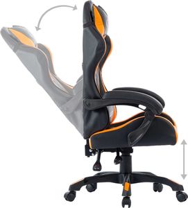 Fotel vidaXL 287982 czarno-pomarańczowy 4