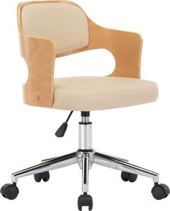 Krzesło biurowe vidaXL Kremowe 1