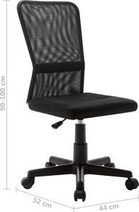 Krzesło biurowe vidaXL Czarne 8