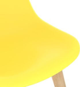 vidaXL Krzesła stołowe, 6 szt., żółte, plastik 6