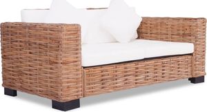 vidaXL 2-częściowy zestaw wypoczynkowy z poduszkami rattan 3
