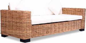 vidaXL 2-częściowy zestaw wypoczynkowy z poduszkami rattan 5