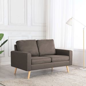 vidaXL 2-osobowa sofa, kolor taupe, tapicerowana tkaniną 1