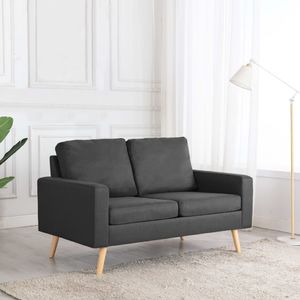vidaXL 2-osobowa sofa, ciemnoszara, tapicerowana tkaniną 1