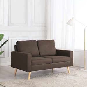 vidaXL 2-osobowa sofa, brązowa, tapicerowana tkaniną 1