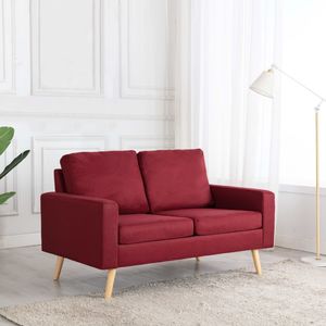 vidaXL 2-osobowa sofa, kolor czerwonego wina, tapicerowana tkaniną 1