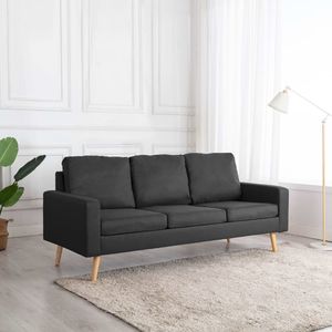 vidaXL 3-osobowa sofa, ciemnoszara, tapicerowana tkaniną 1