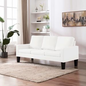 vidaXL 3-osobowa sofa, biała, sztuczna skóra 1