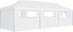 vidaXL Składany namiot z 8 ścianami bocznymi, 3 x 9 m, biały 1