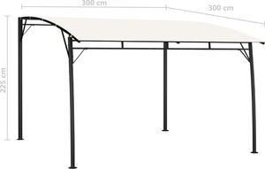 vidaXL Zadaszenie ogrodowe, 3 x 3 x 2,25 m, kremowe 6