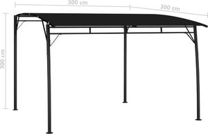 vidaXL Zadaszenie ogrodowe, 3 x 3 x 2,25 m, antracytowe 6