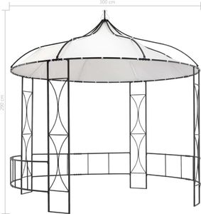 vidaXL Altana, 300 x 290 cm, biała, okrągła 6