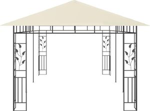 vidaXL Altana ogrodowa z moskitierą, 6x3x2,73 m, kremowa 4