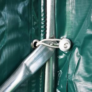 vidaXL Namiot garażowy z PVC, 1,6 x 2,4 m, zielony 2