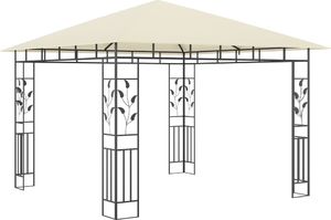 vidaXL Altana ogrodowa z moskitierą, 3x3x2,73 m, kremowa, 180 g/m 2