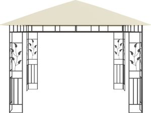 vidaXL Altana ogrodowa z moskitierą, 3x3x2,73 m, kremowa, 180 g/m 3