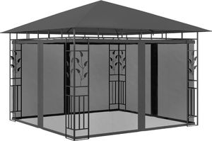 vidaXL Altana ogrodowa z moskitierą, 3x3x2,73 m, antracytowa, 180 g/m 1