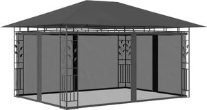 vidaXL Altana ogrodowa z moskitierą, 4x3x2,73 m, kremowa, 180 g/m 1